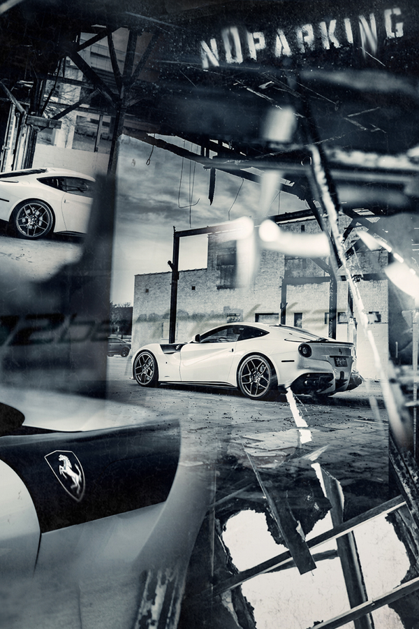 Ferrari 'No Parking' Collaged Poster
