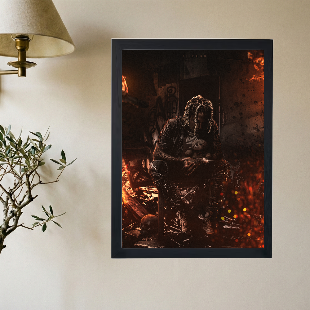 Lil Durk 'Hell Scape' Poster - Mockup 2