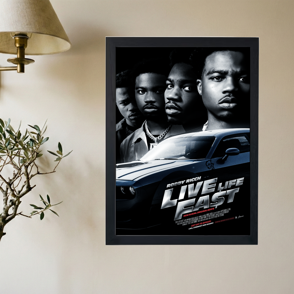 Roddy Rich 'Live Life Fast' Poster - Mockup 2