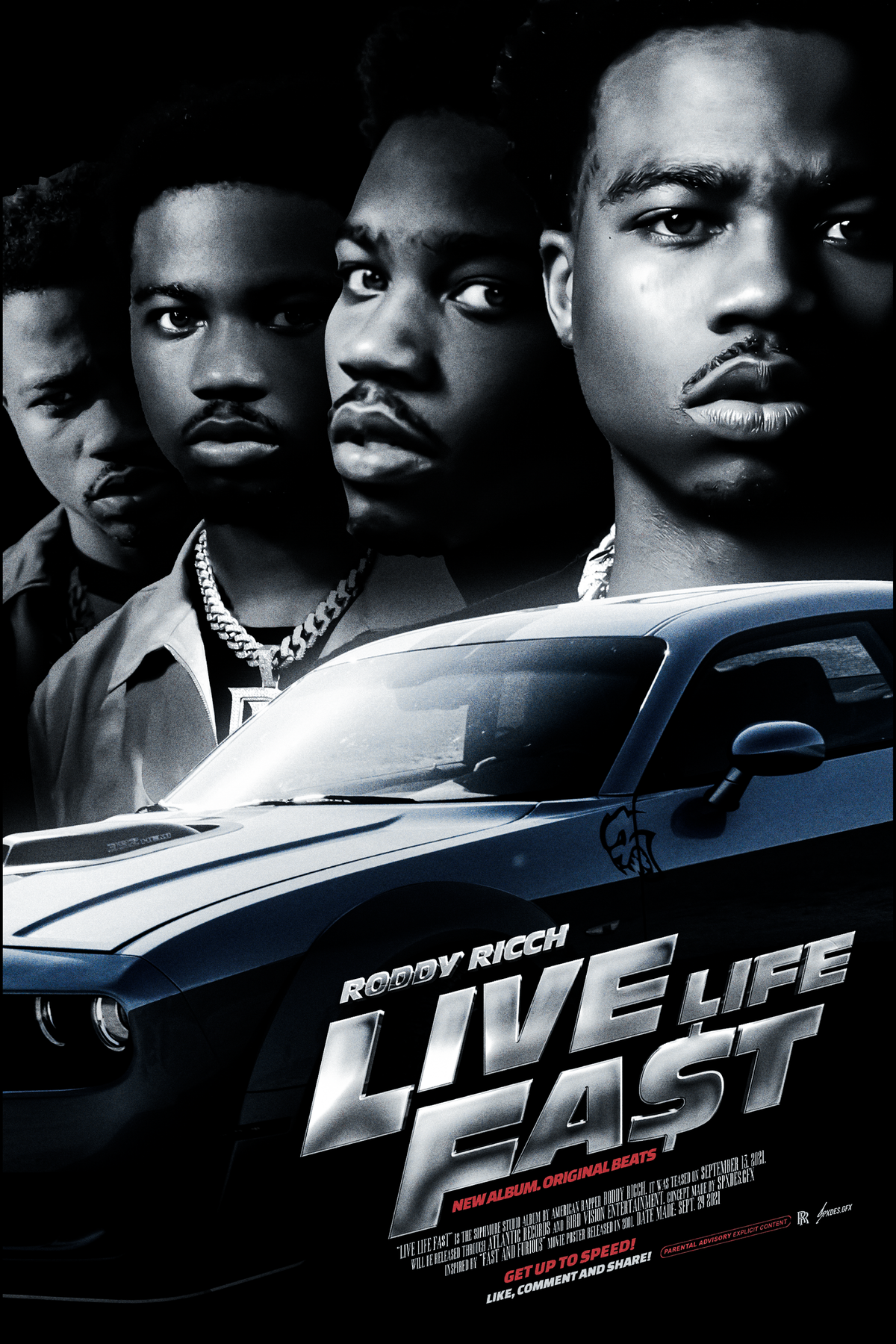 Roddy Rich 'Live Life Fast' Poster