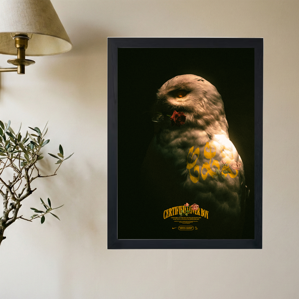 Drake 'CLB Owl' Poster - Mockup 2