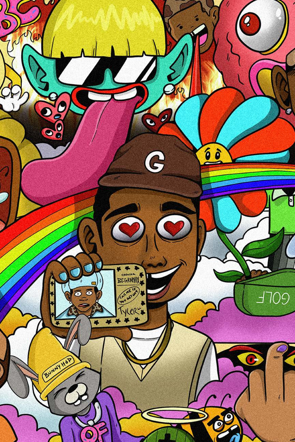 Tyler, The Creator 'Call Me If You Get Lost' Cartoon Poster