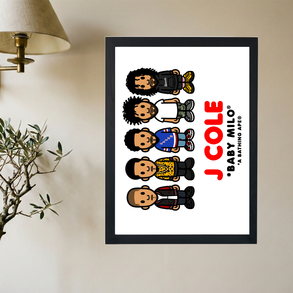 J Cole x Bathing Ape 'Milo' Poster - Mockup 2