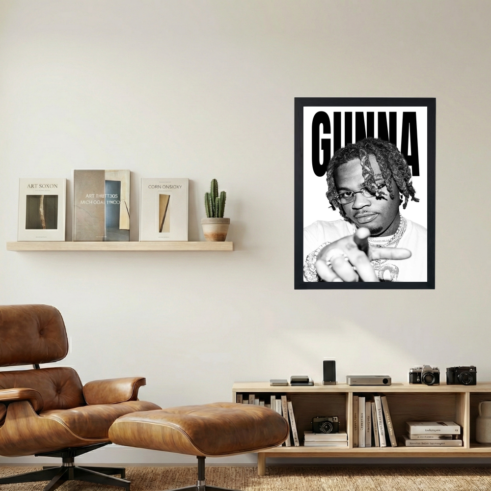 Gunna 'Posted B&W' Poster - Mockup 1