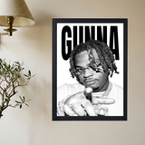Gunna 'Posted B&W' Poster - Mockup 2