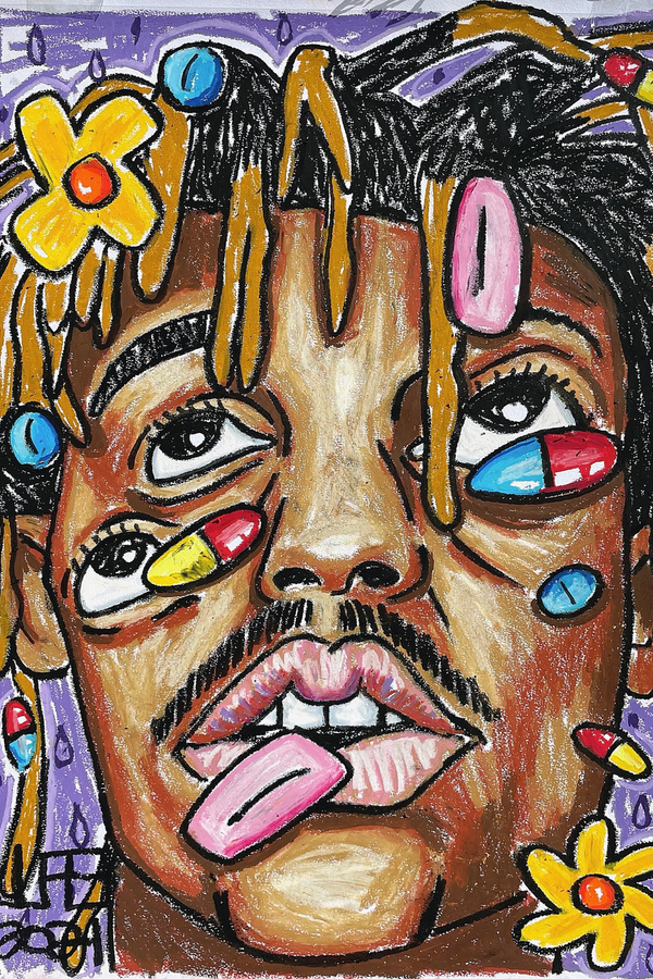 Juice Wrld '3 Eyes' Pastel Poster