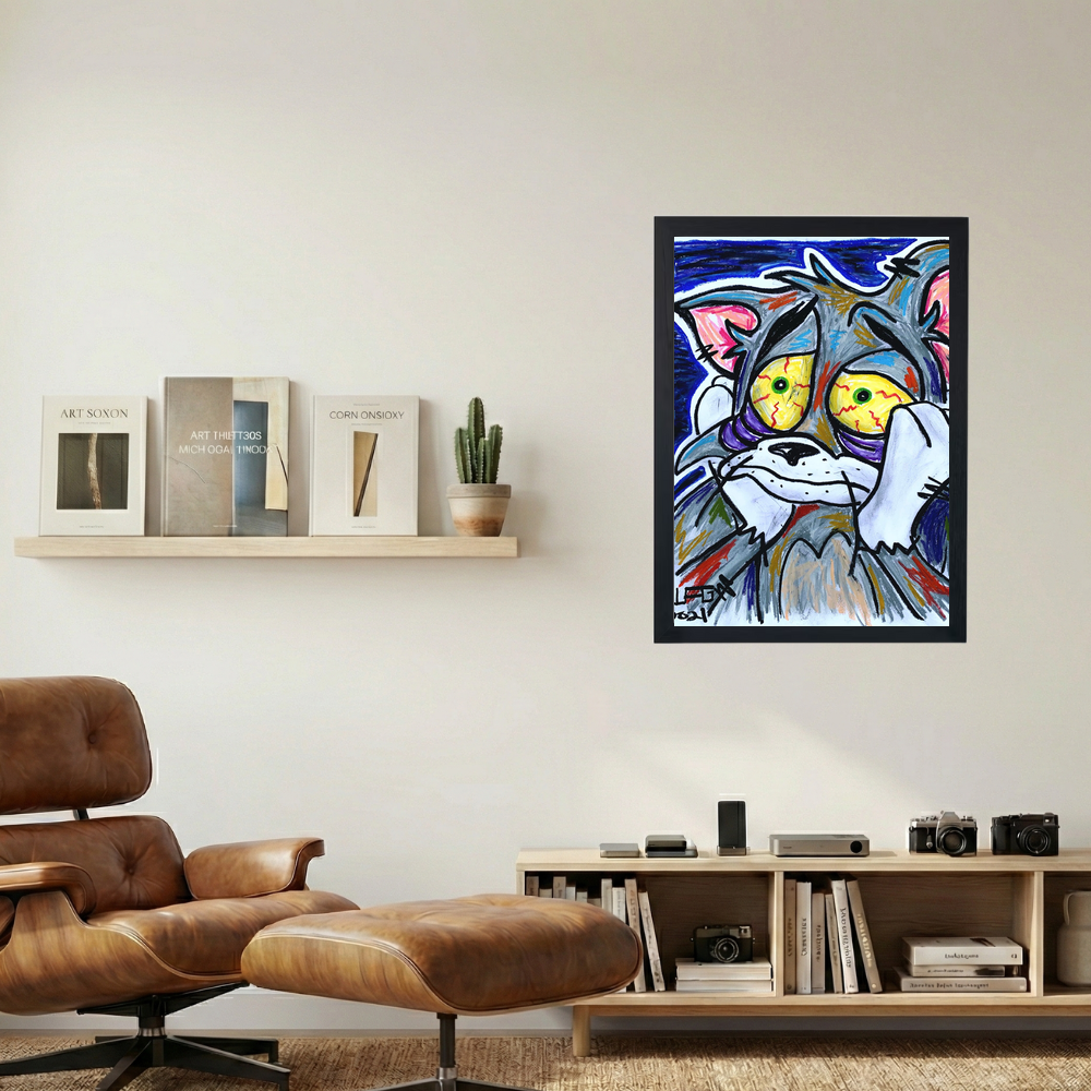 Distressed Tom & Jerry 'Pastel' Poster - Mockup 1