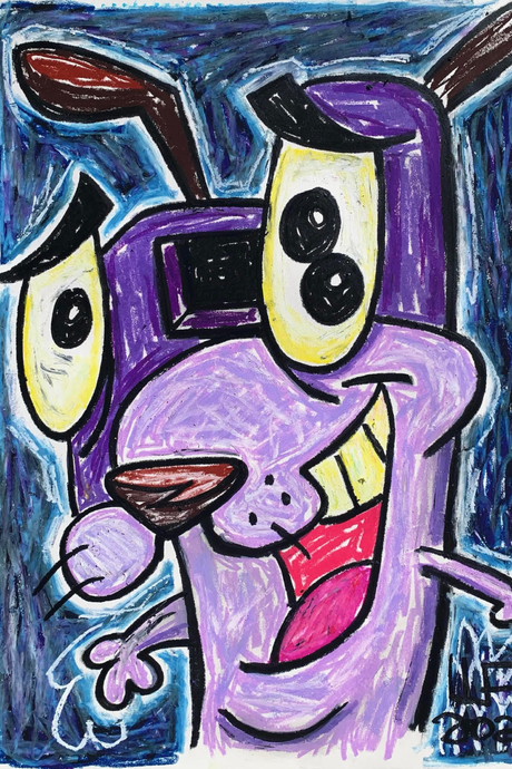 Courage the Cowardly 'Pastel' Dog Poster