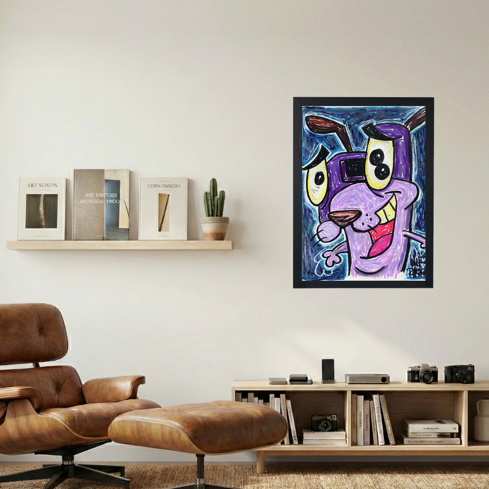 Courage the Cowardly 'Pastel' Dog Poster - Mockup 1
