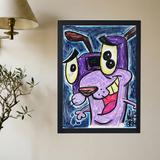 Courage the Cowardly 'Pastel' Dog Poster - Mockup 2