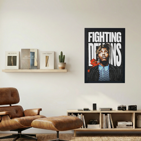 Juice Wrld 'Fighting Demons' Poster - Mockup 1