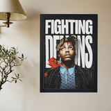 Juice Wrld 'Fighting Demons' Poster - Mockup 2
