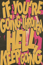 Keep Going 'Motivation' Yellow Poster