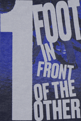 1 Foot In Front of the Other Blue Poster