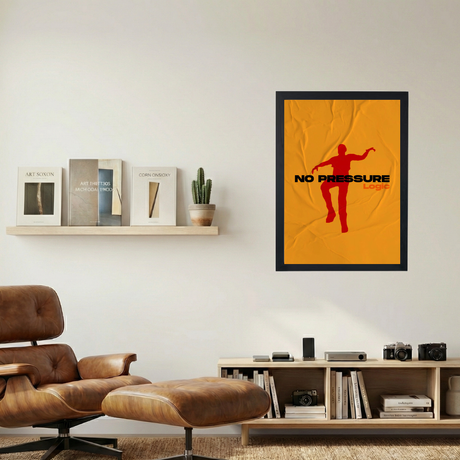 Logic 'No Pressure Silhouette' Poster - Mockup 1