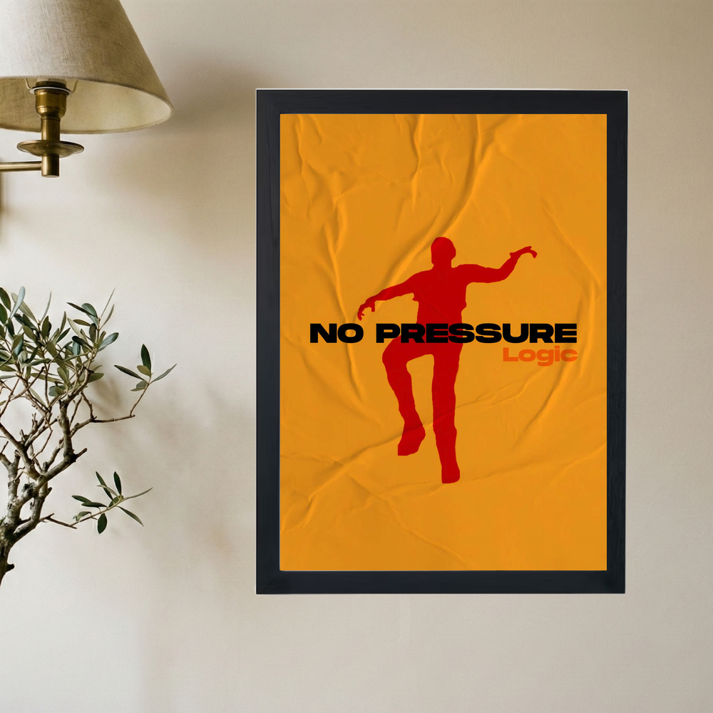 Logic 'No Pressure Silhouette' Poster - Mockup 2