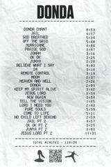 Kanye West 'Donda Tracklist Receipt' Poster