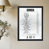 Kanye West 'Donda Tracklist Receipt' Poster - Mockup 2