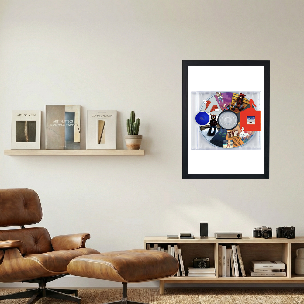 Kanye West 'Full Discography' Poster - Mockup 1