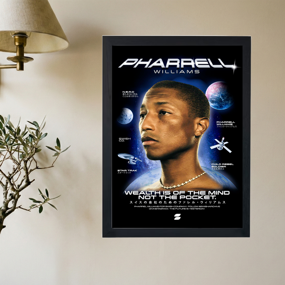 Pharrell Williams 'Galactic Wealth' Poster - Mockup 2