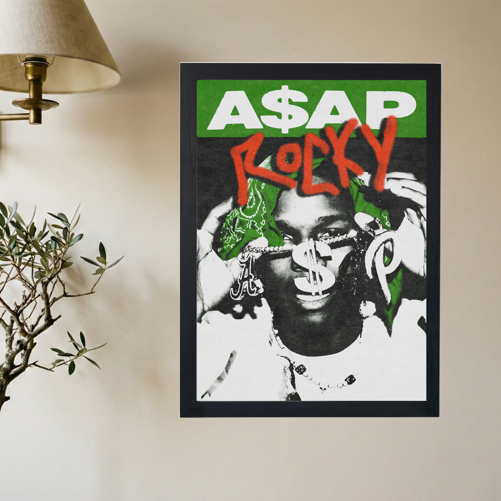 A$AP Rocky 'Spray Painted' Poster - Mockup 2