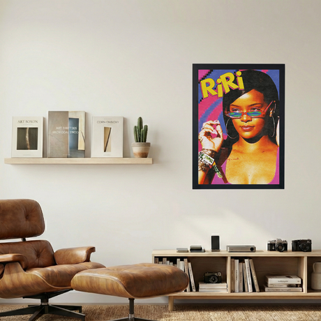 Rihanna 'Retro RiRi' Poster - Mockup 1