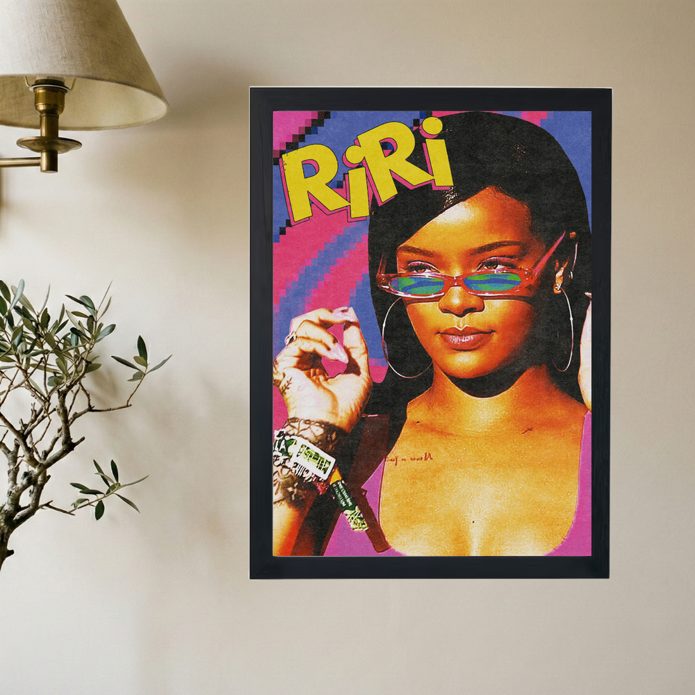 Rihanna 'Retro RiRi' Poster - Mockup 2