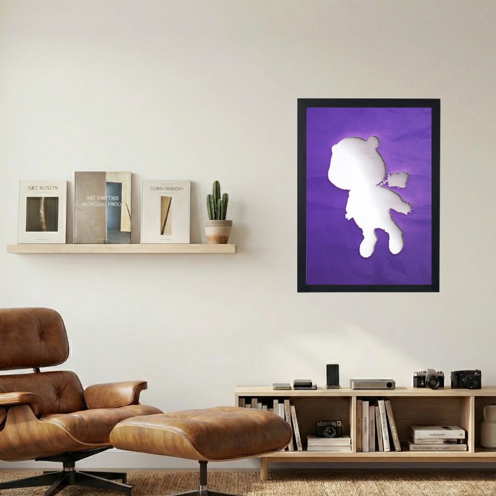 Kanye West 'Graduation Purple Silhouette' Poster - Mockup 1