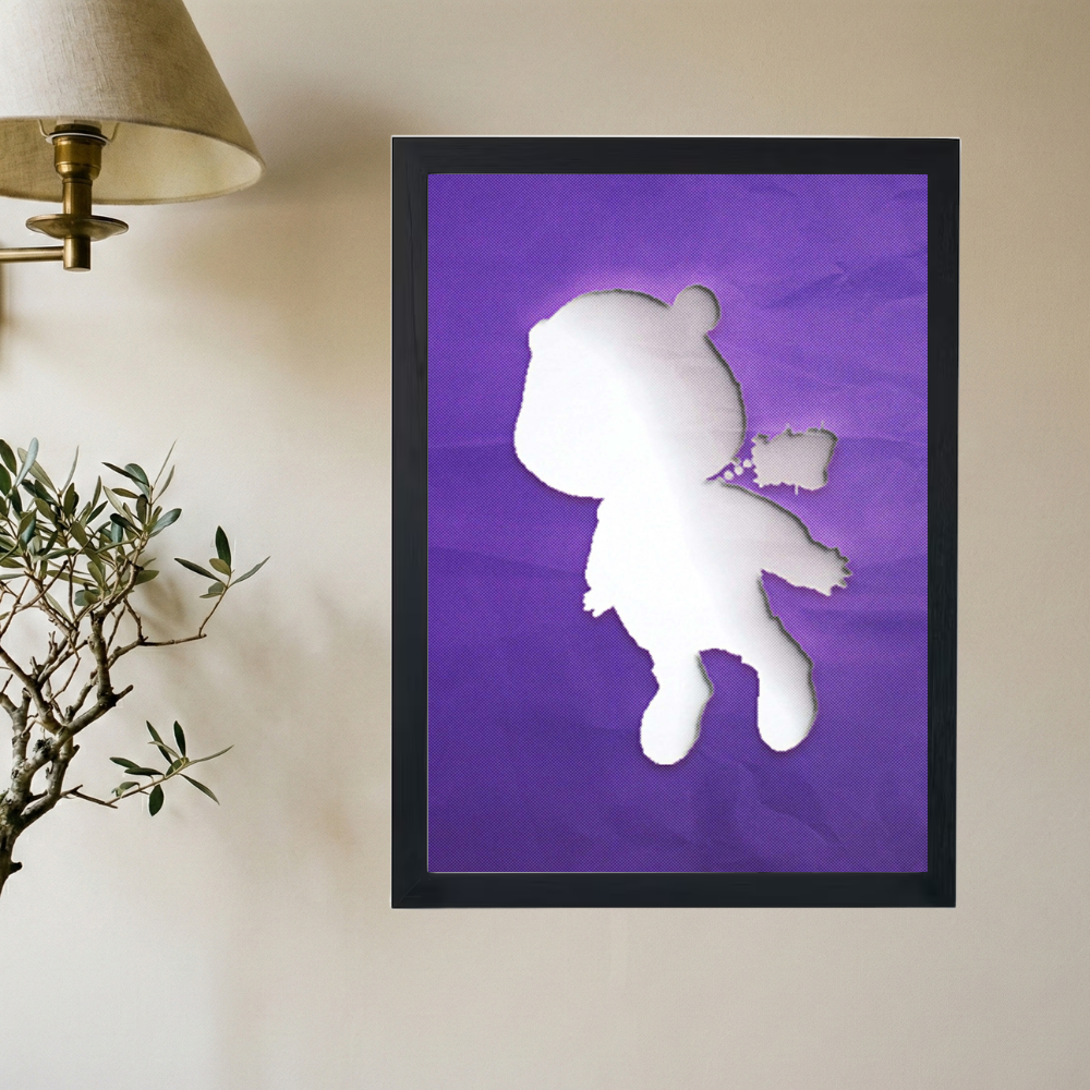 Kanye West 'Graduation Purple Silhouette' Poster - Mockup 2