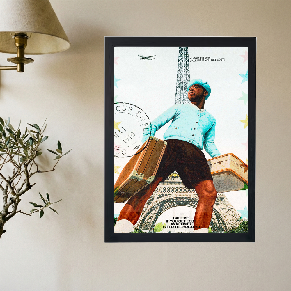 Tyler The Creator 'Call me in Paris!' Poster - Mockup 2