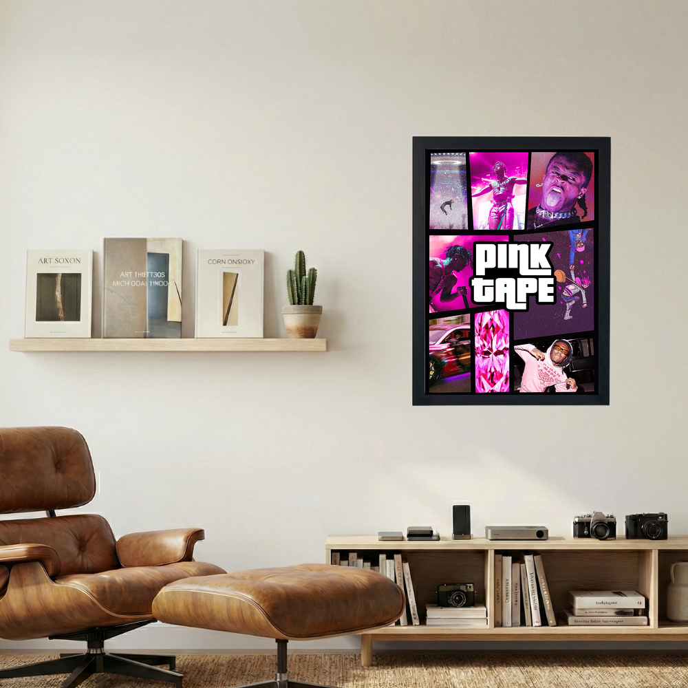 Lil Uzi Vert 'Pink Tape GTA' Poster - Mockup 1