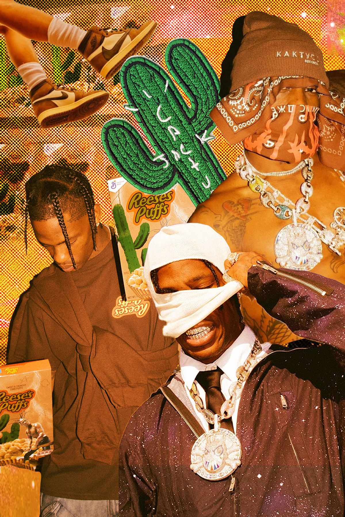 Travis Scott 'Puffs Collage' Poster