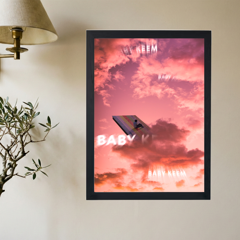 Baby Keem 'Floating Blue' Poster - Mockup 2