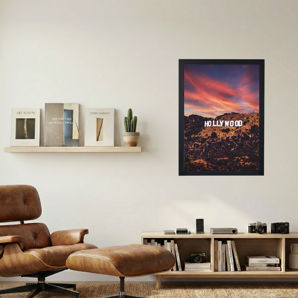 Hollywood Sunset' Poster - Mockup 1