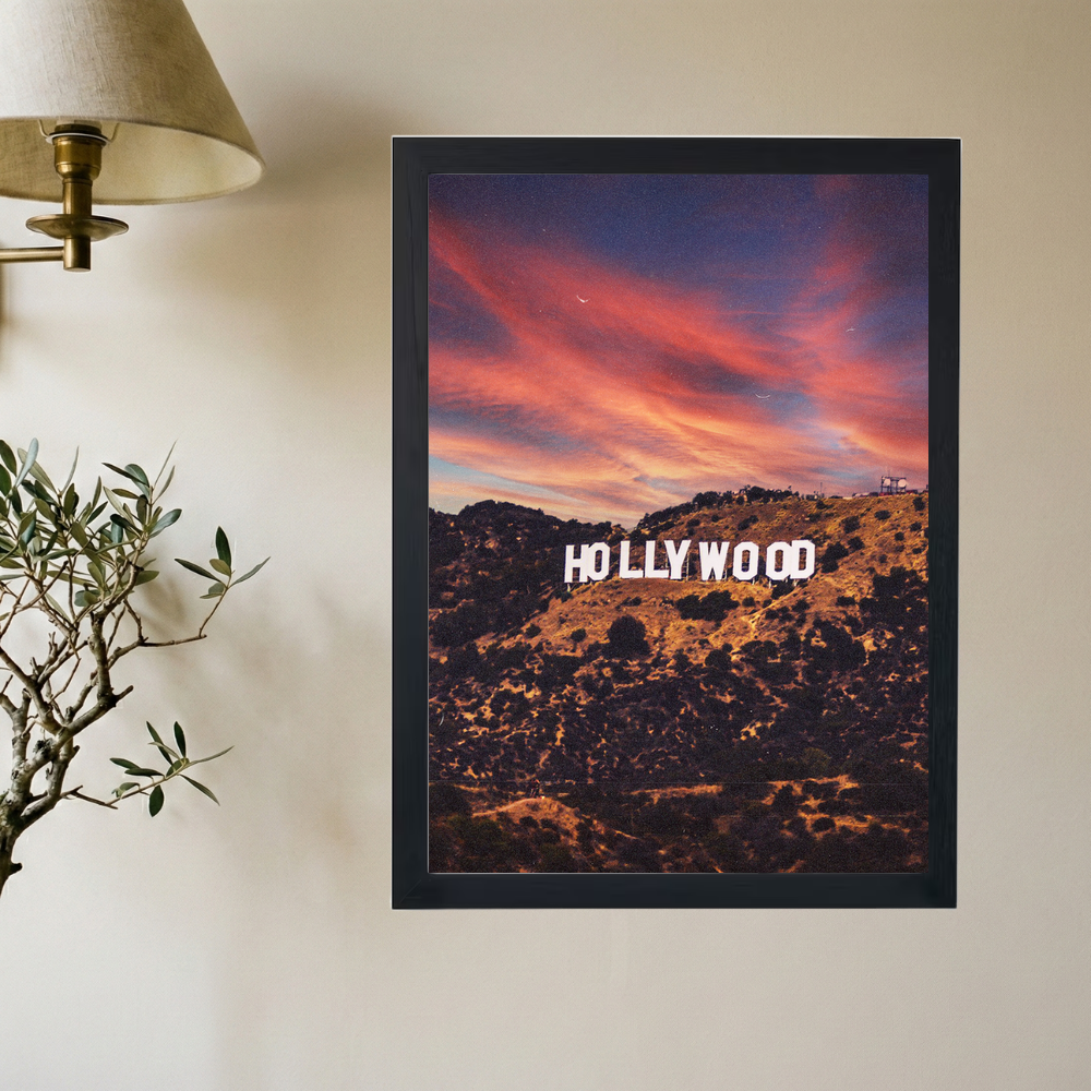 Hollywood Sunset' Poster - Mockup 2