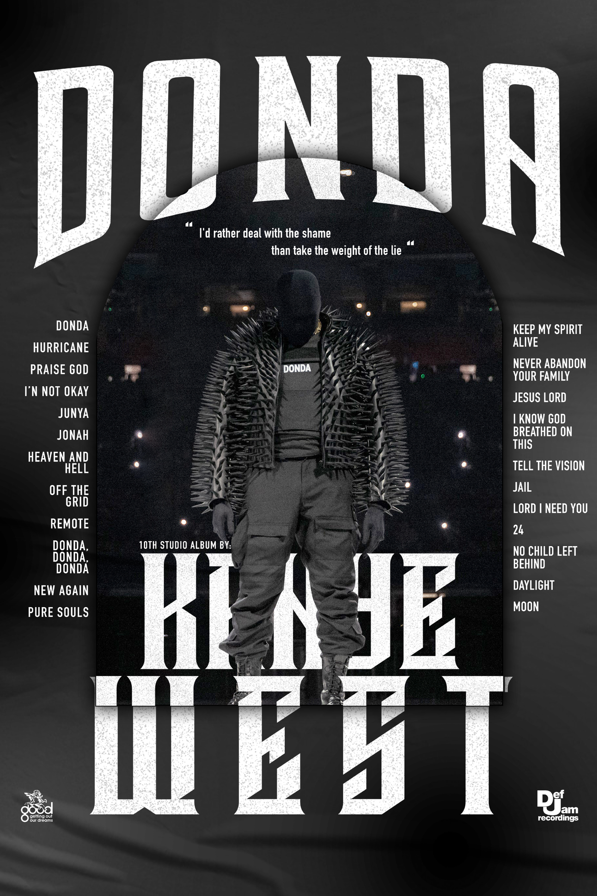Kanye West 'Donda Tracklist' Poster