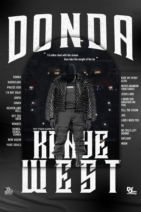 Kanye West 'Donda Tracklist' Poster