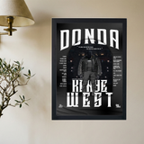 Kanye West 'Donda Tracklist' Poster - Mockup 2