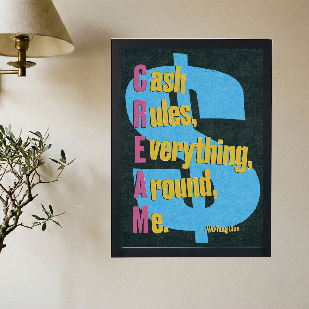 Wu-Tang Clan 'Cream Black/Blue ' Poster - Mockup 2