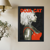 Doja Cat 'Red Dress ' Poster - Mockup 2