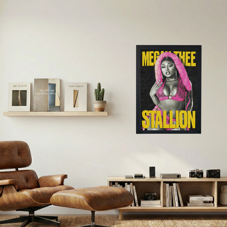Megan Thee Stallion 'Pink' Poster - Mockup 1