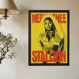 Megan Thee Stallion 'Yellow' Poster - Mockup 2