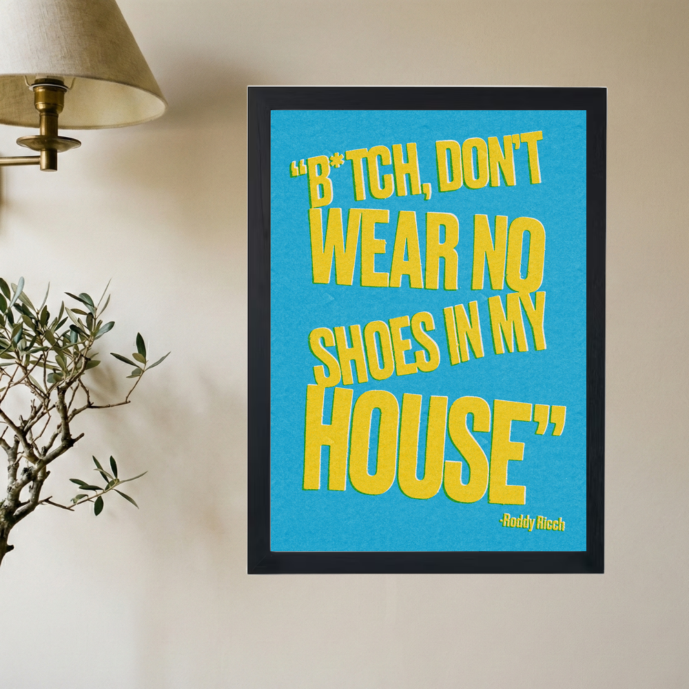 Roddy Ricch 'No Shoes Light Blue ' Poster - Mockup 2