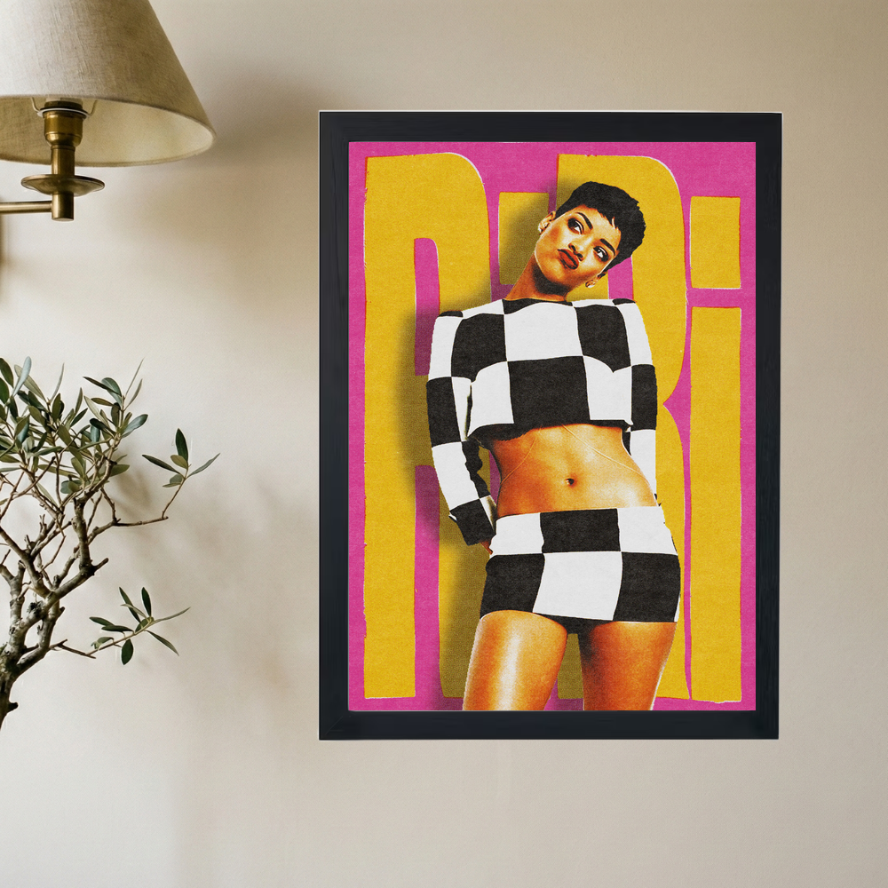 Rihanna 'RIRI Yellow' Poster - Mockup 2