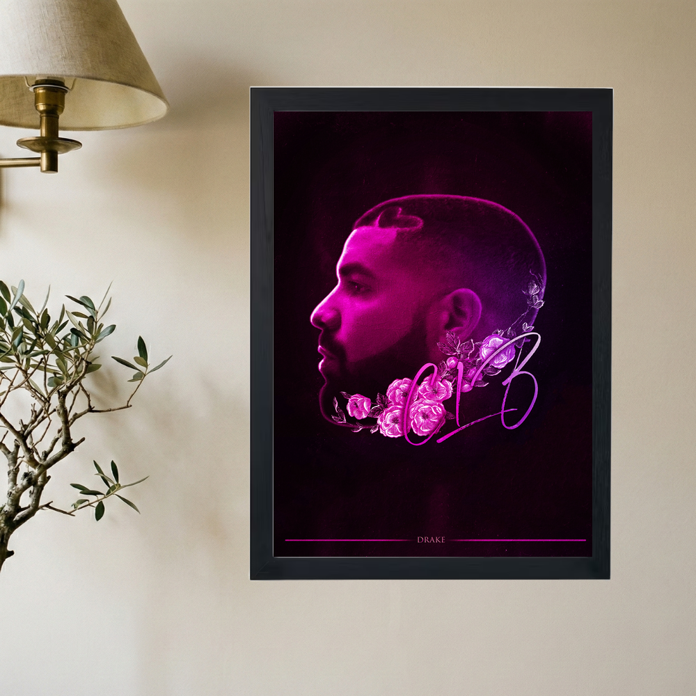 Drake 'Pink CLB' Poster - Mockup 2