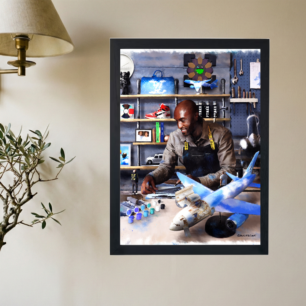 Virgil Abloh 'Workshop' Painting Poster - Mockup 2