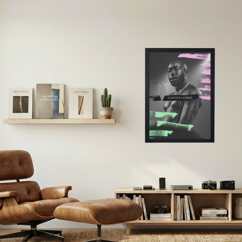 Freddie Gibbs 'Gansta Gibbs' Poster - Mockup 1