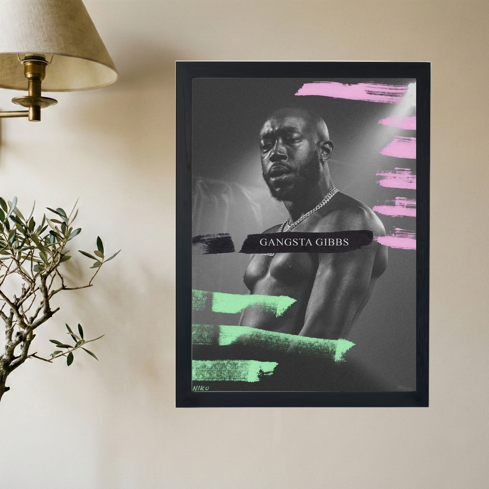 Freddie Gibbs 'Gansta Gibbs' Poster - Mockup 2