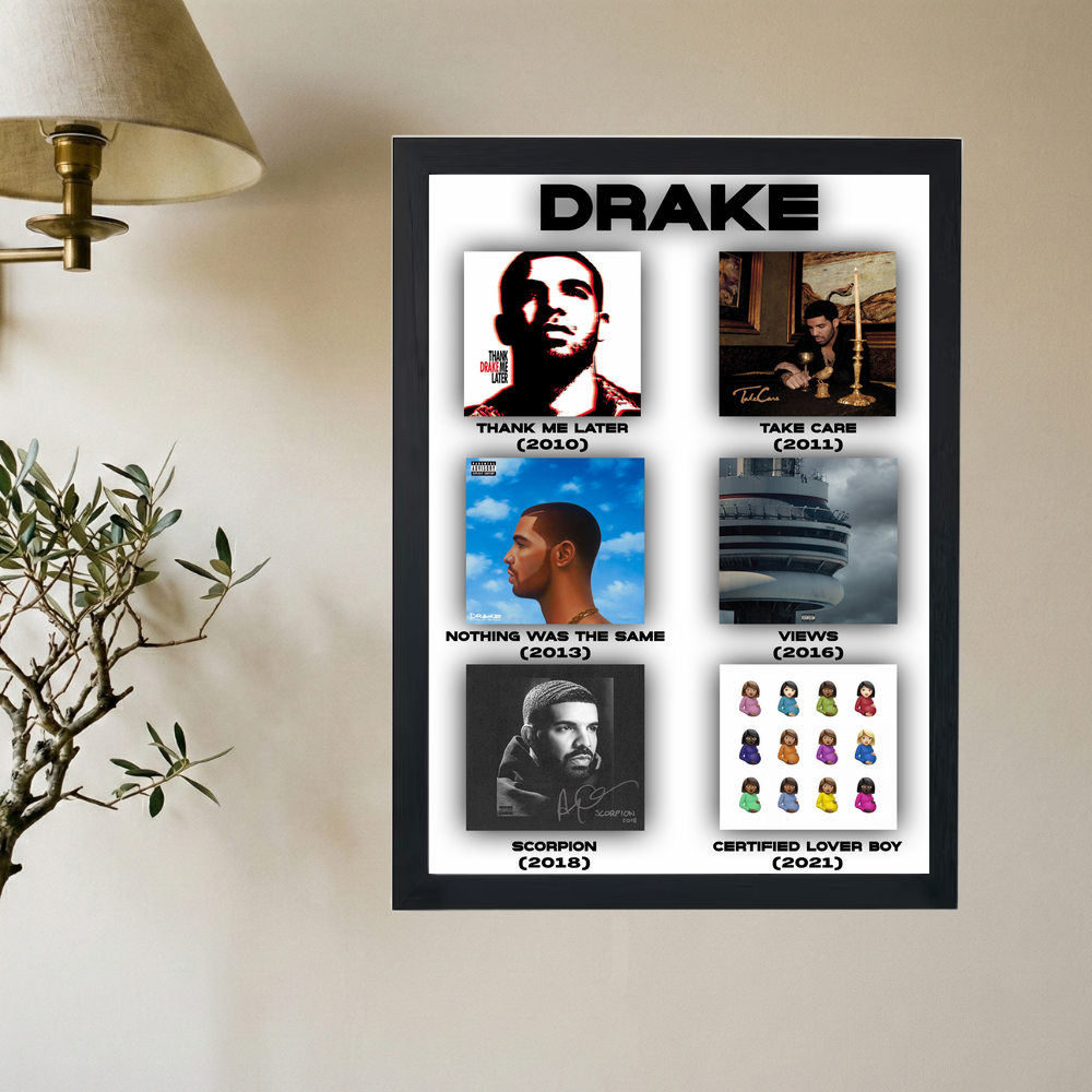 Drake 'Discography' Poster - Mockup 2