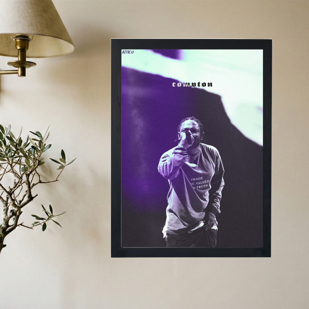 Kendrick Lamar 'Compton Image' Poster - Mockup 2